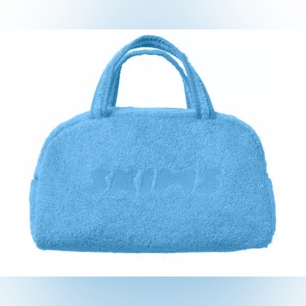 💕NWT SKIMS Terry Coverups Mini Duffle Bag Blue Tide Tote Purse Summer Poolside - Picture 1 of 5